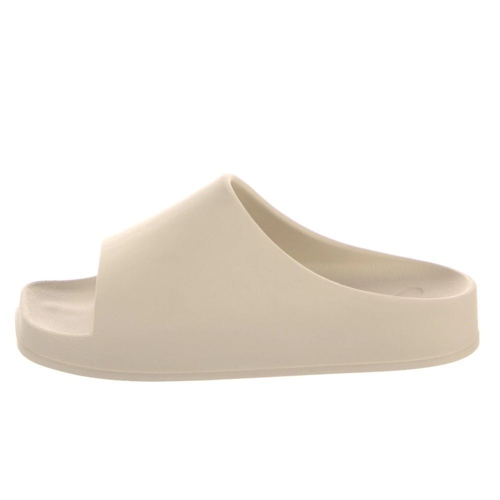 Khaite Brighton Sandals – Cream Beige Rubber Slides, Minimalist, Size 9 US 39 IT